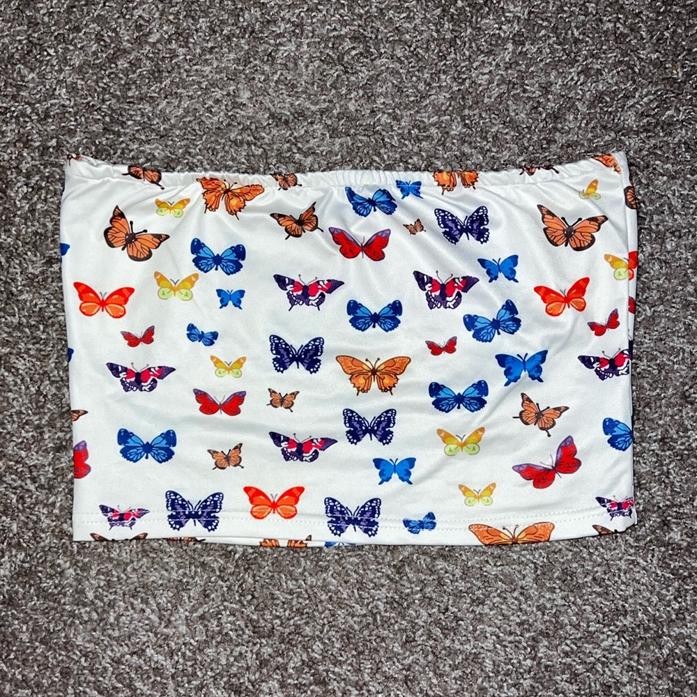 Never worn Amazon Butterfly Tube Top in Size L